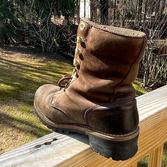 Caterpillar Mens LOGGER  Steel Toe Brown Leather Boots Size 7 main image 7